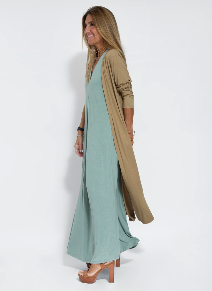 Kendall - Robe Maxi d'Été Unie