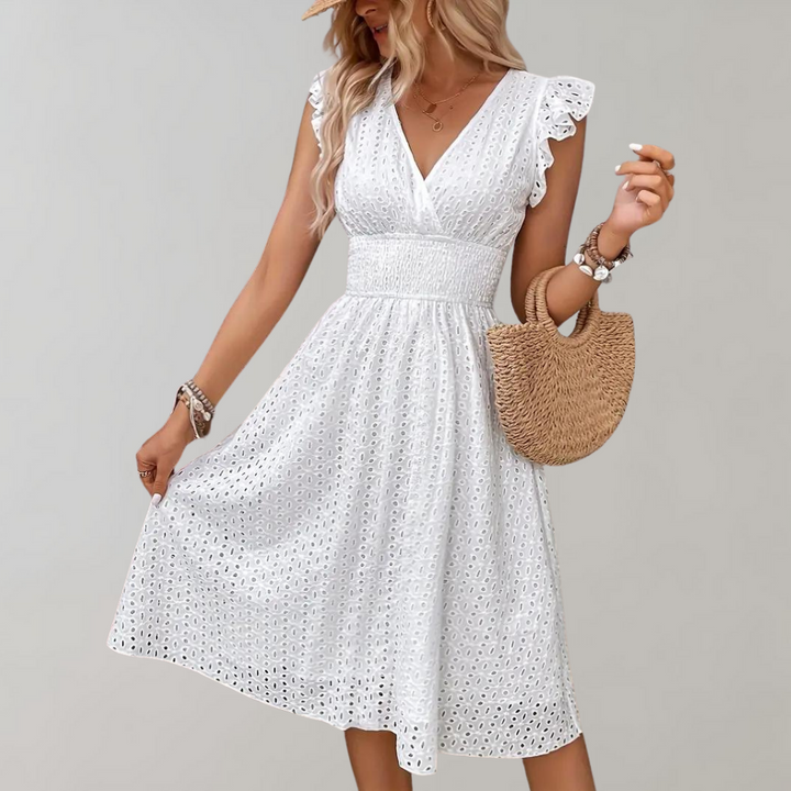 Eira - Élégante Robe Midi Élastique