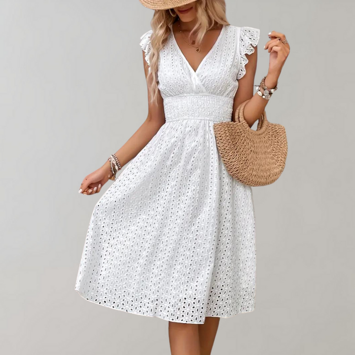 Eira - Élégante Robe Midi Élastique