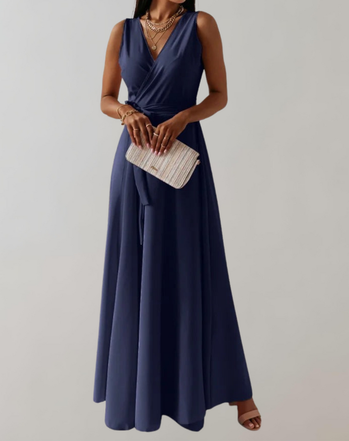 Izora - Élégante robe sans manches avec décolleté en V