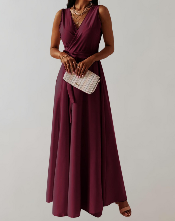 Izora - Élégante robe sans manches avec décolleté en V