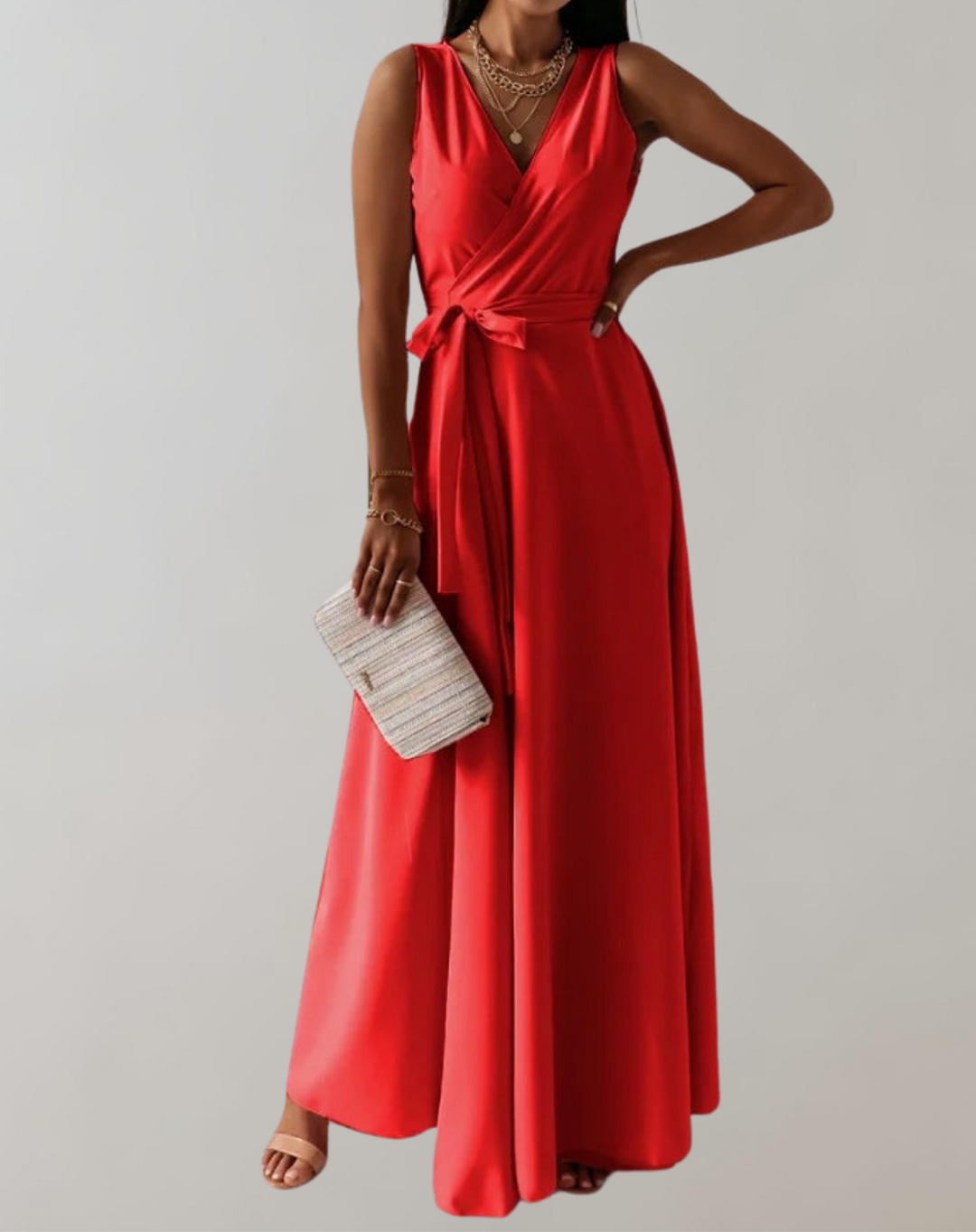 Izora - Élégante robe sans manches avec décolleté en V