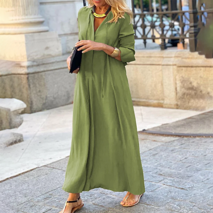 Gloriana - Élégante Robe Maxi à Manches Longues