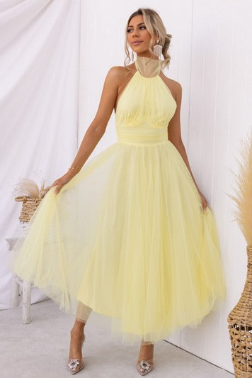 Pearlina - Élégante Robe en Maille à Col Montant