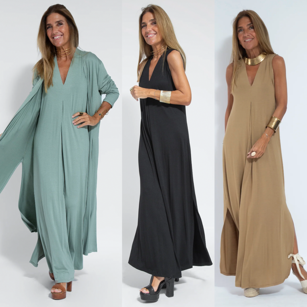 Kendall - Robe Maxi d'Été Unie