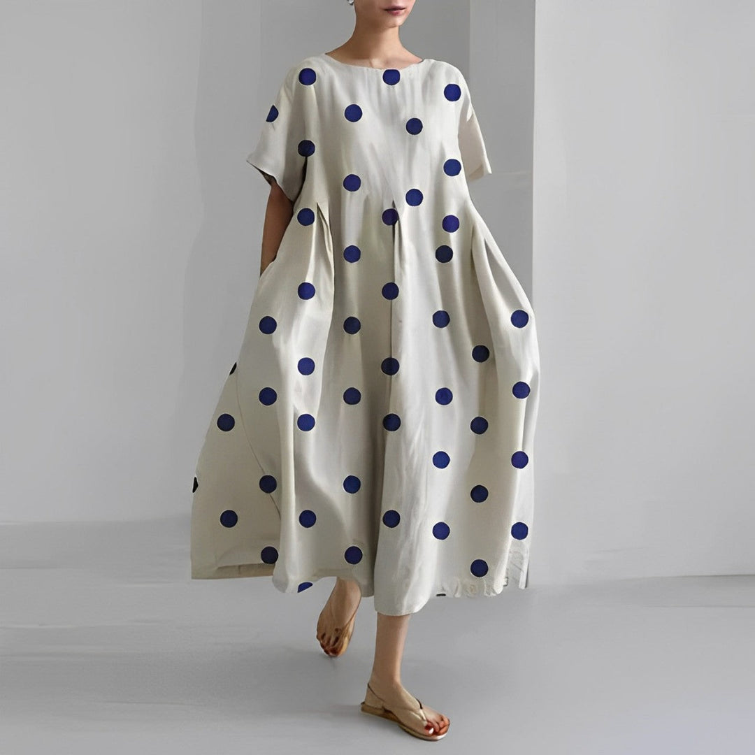 Daisy - Robe maxi fluide rétro avec volants généreux