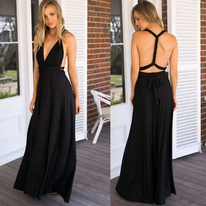 Lacie - Élégante robe longue de demoiselle d'honneur