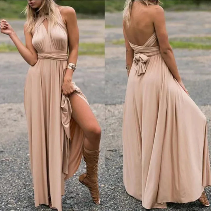 Lacie - Élégante robe longue de demoiselle d'honneur