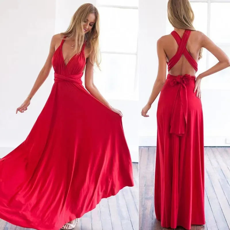 Lacie - Élégante robe longue de demoiselle d'honneur