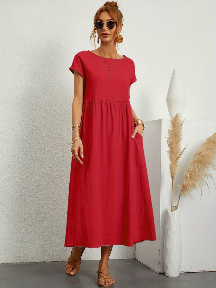 Kimber - Robe Midi Décontractée à Col Rond