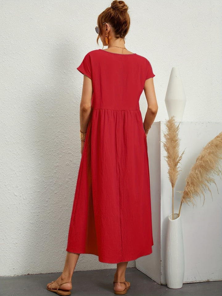 Kimber - Robe Midi Décontractée à Col Rond