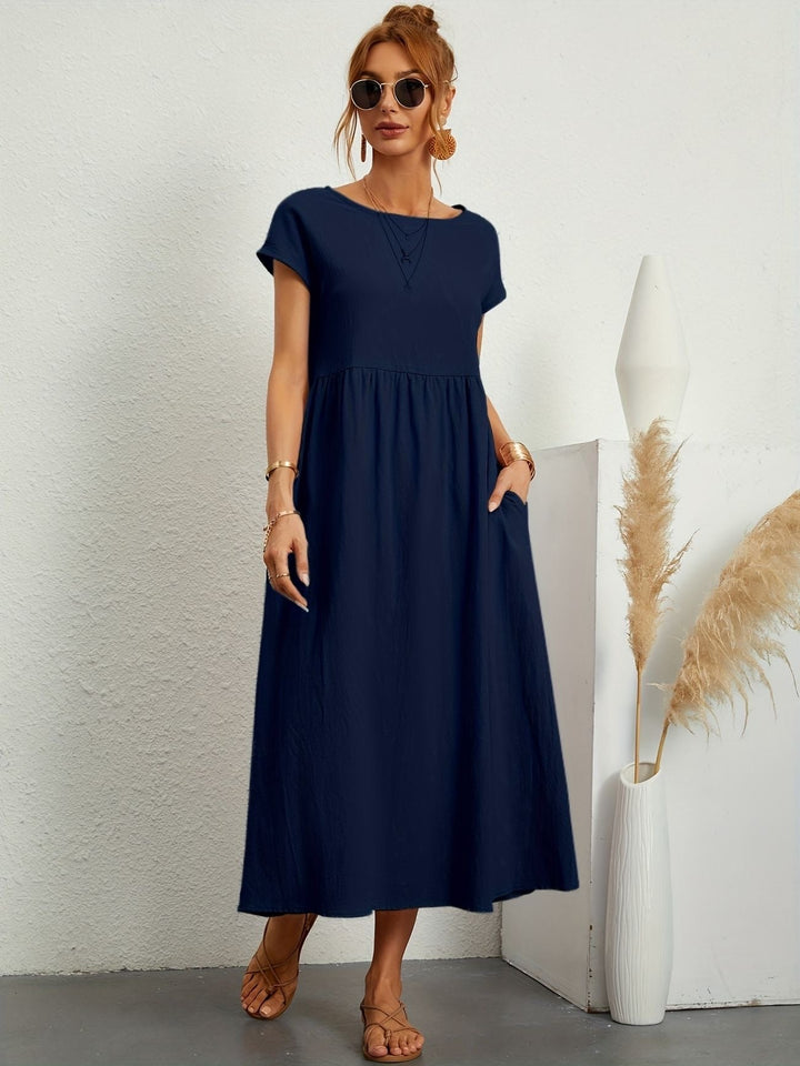 Kimber - Robe Midi Décontractée à Col Rond