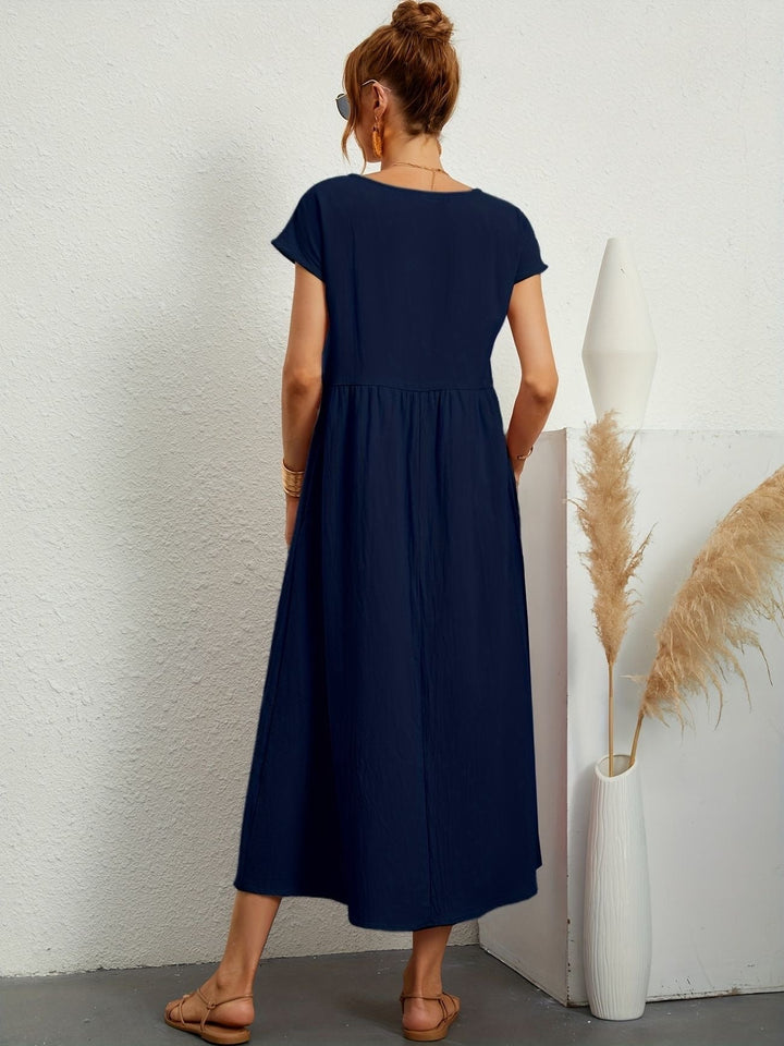 Kimber - Robe Midi Décontractée à Col Rond
