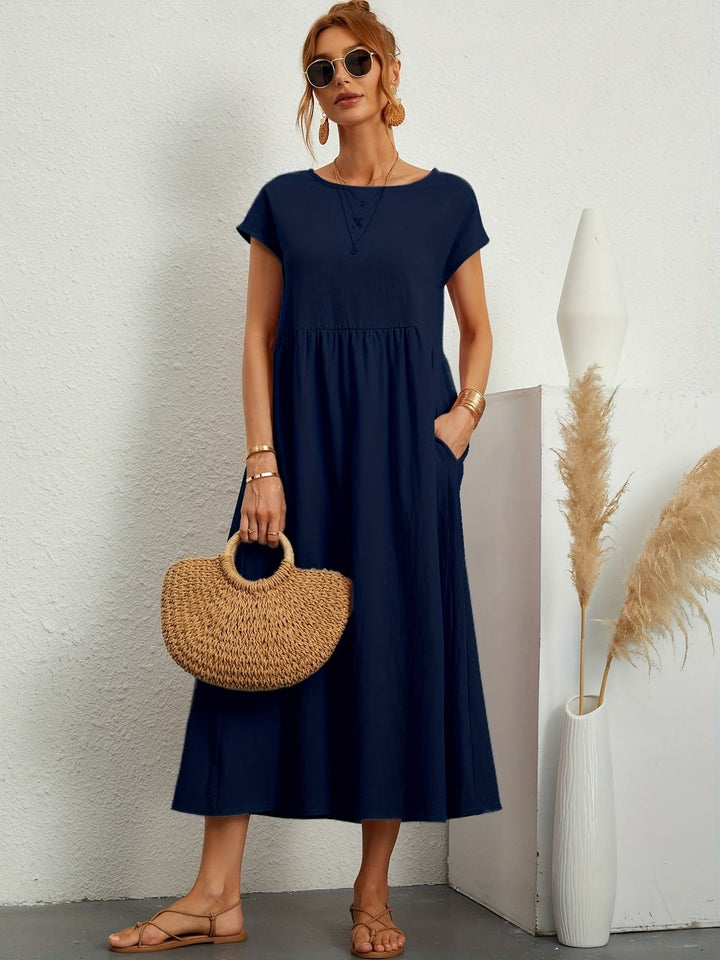 Kimber - Robe Midi Décontractée à Col Rond