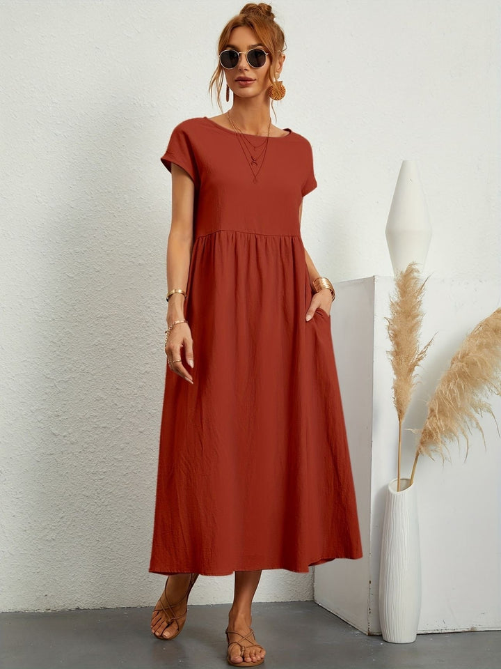 Kimber - Robe Midi Décontractée à Col Rond