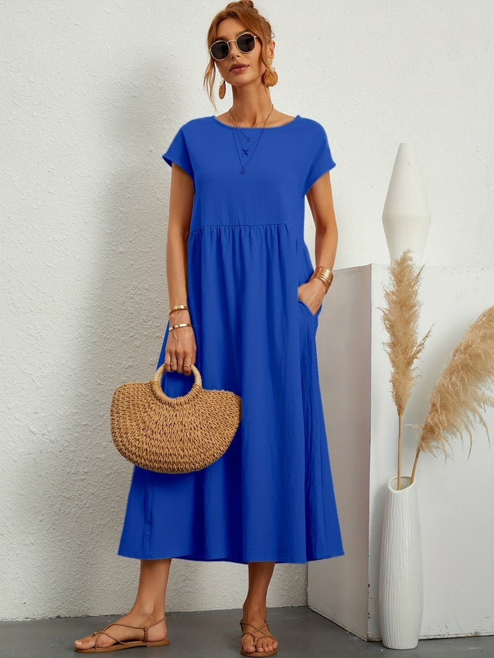 Kimber - Robe Midi Décontractée à Col Rond