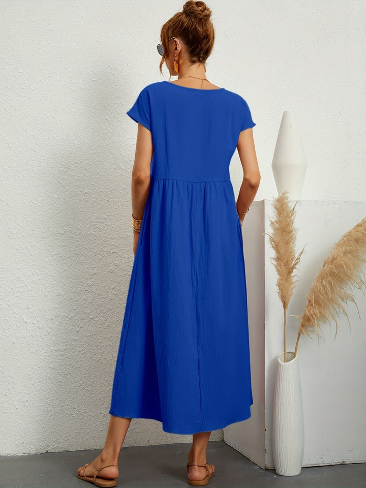 Kimber - Robe Midi Décontractée à Col Rond