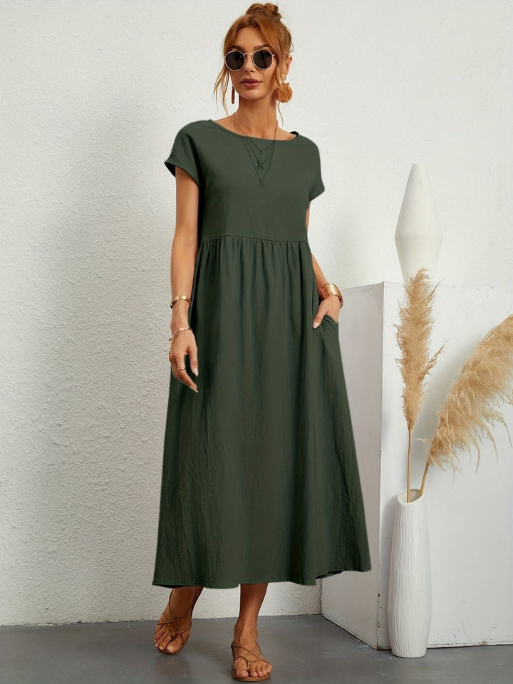 Kimber - Robe Midi Décontractée à Col Rond