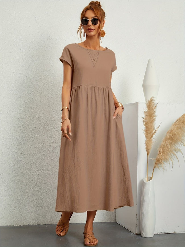Kimber - Robe Midi Décontractée à Col Rond