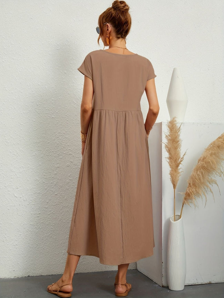 Kimber - Robe Midi Décontractée à Col Rond
