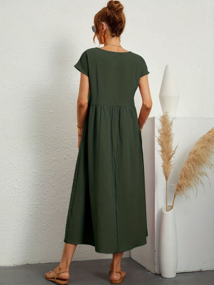 Kimber - Robe Midi Décontractée à Col Rond