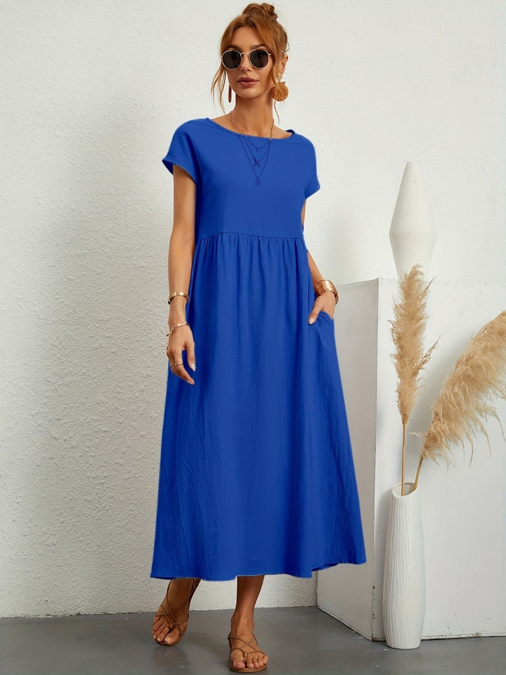 Kimber - Robe Midi Décontractée à Col Rond