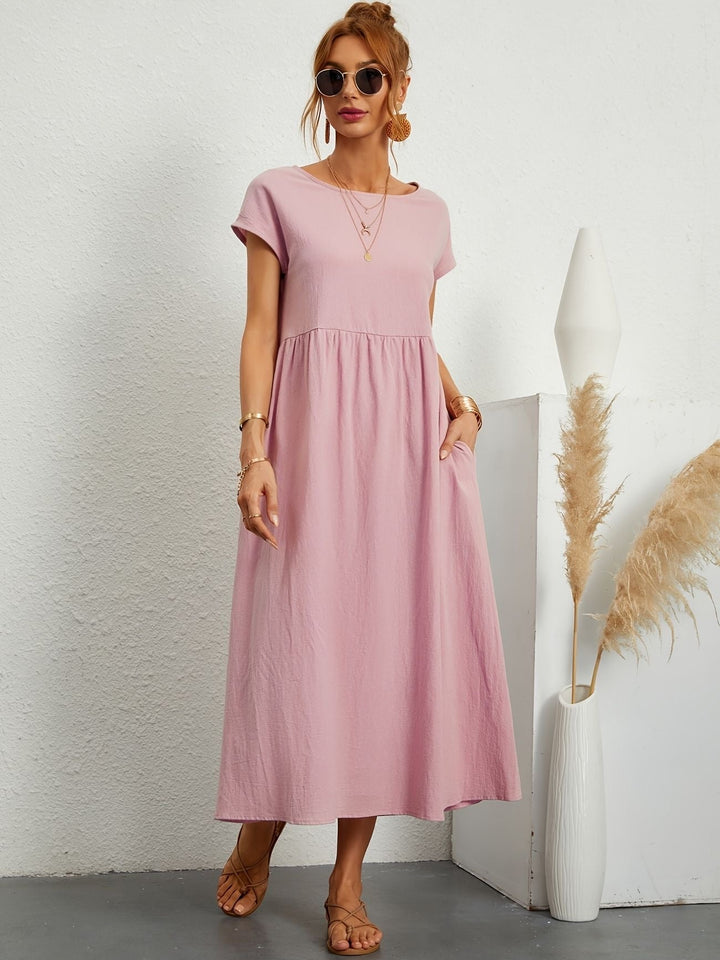 Kimber - Robe Midi Décontractée à Col Rond