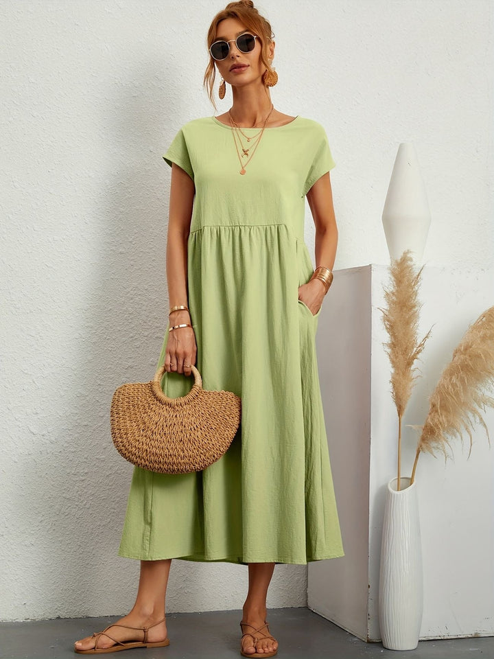 Kimber - Robe Midi Décontractée à Col Rond