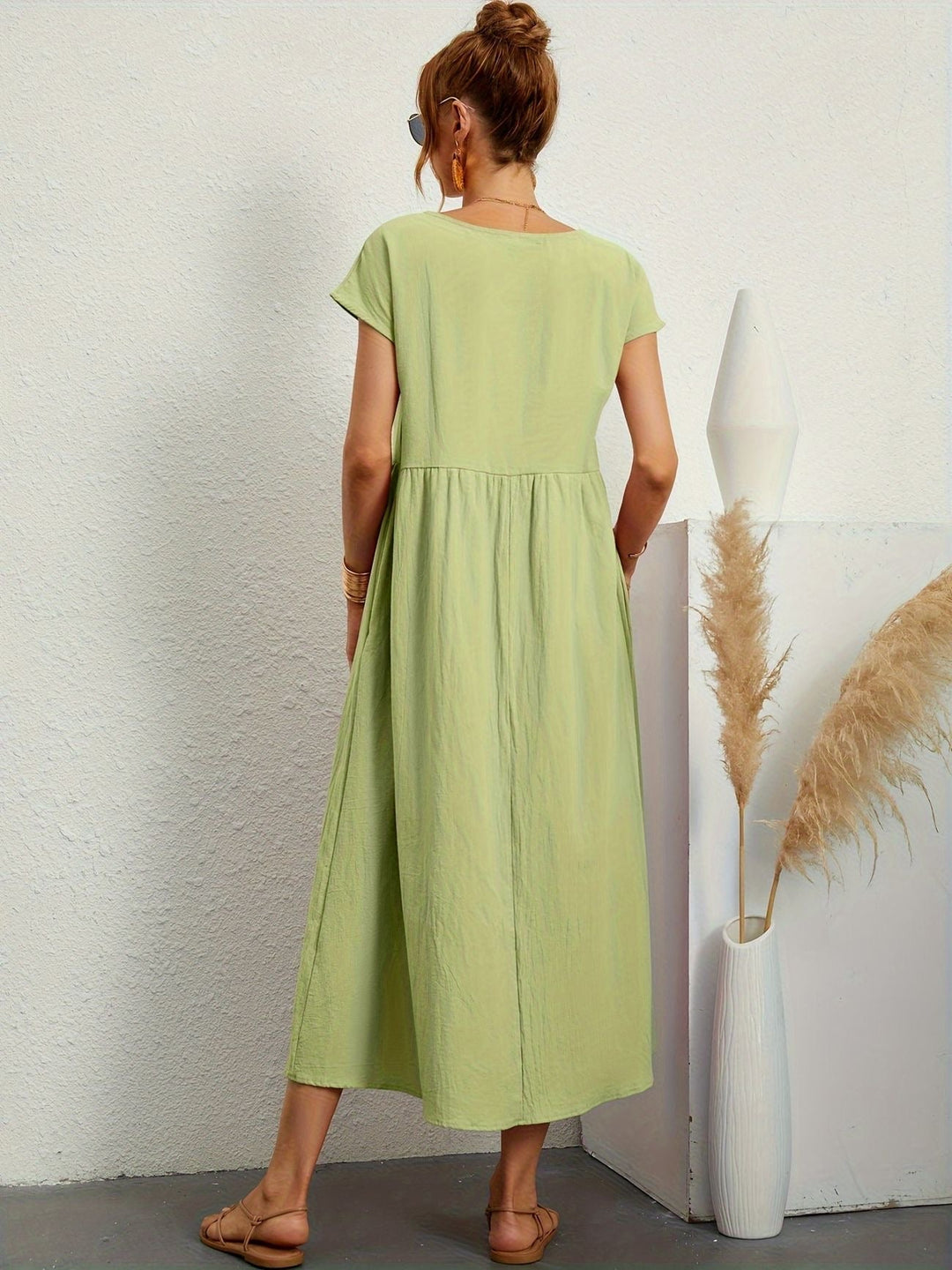 Kimber - Robe Midi Décontractée à Col Rond