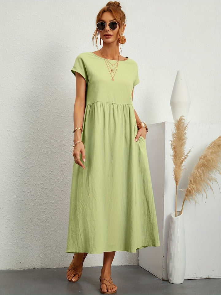 Kimber - Robe Midi Décontractée à Col Rond