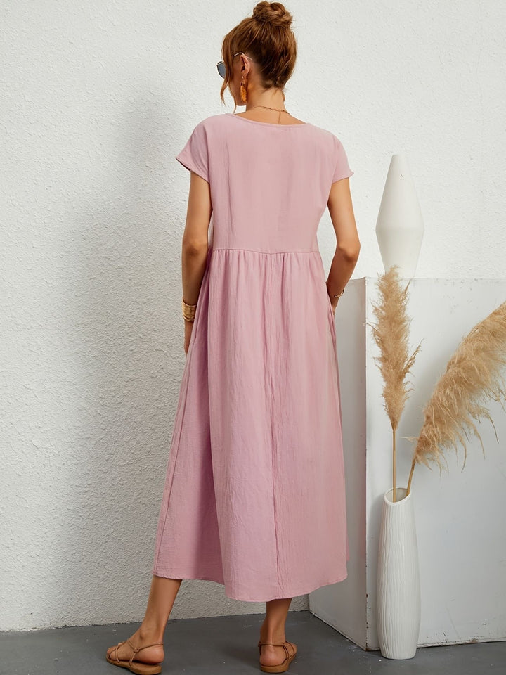 Kimber - Robe Midi Décontractée à Col Rond