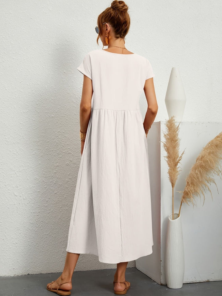 Kimber - Robe Midi Décontractée à Col Rond