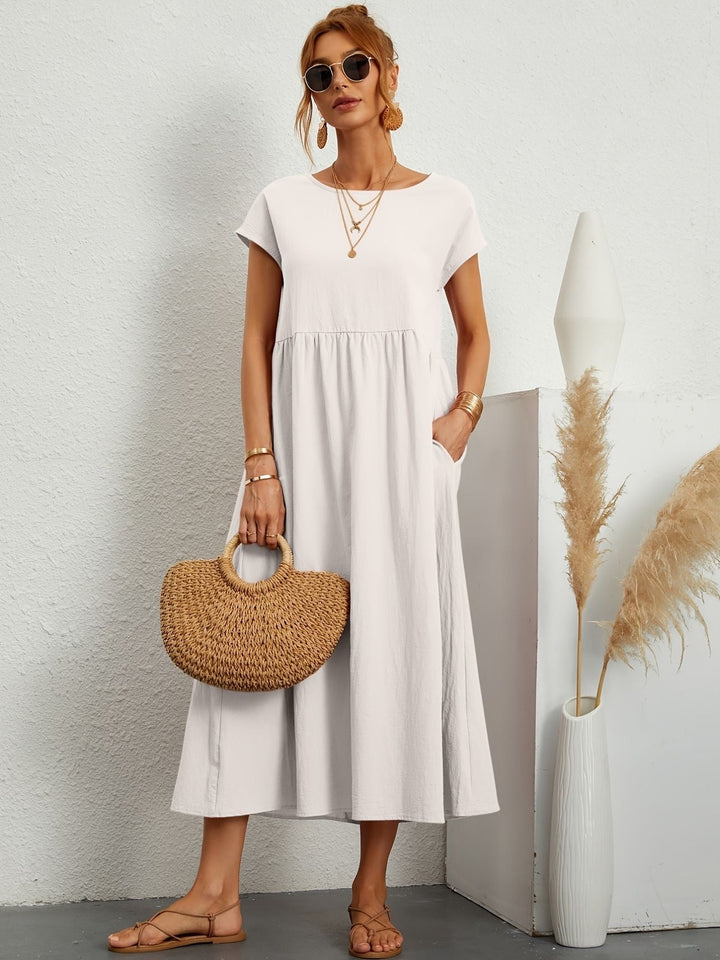 Kimber - Robe Midi Décontractée à Col Rond