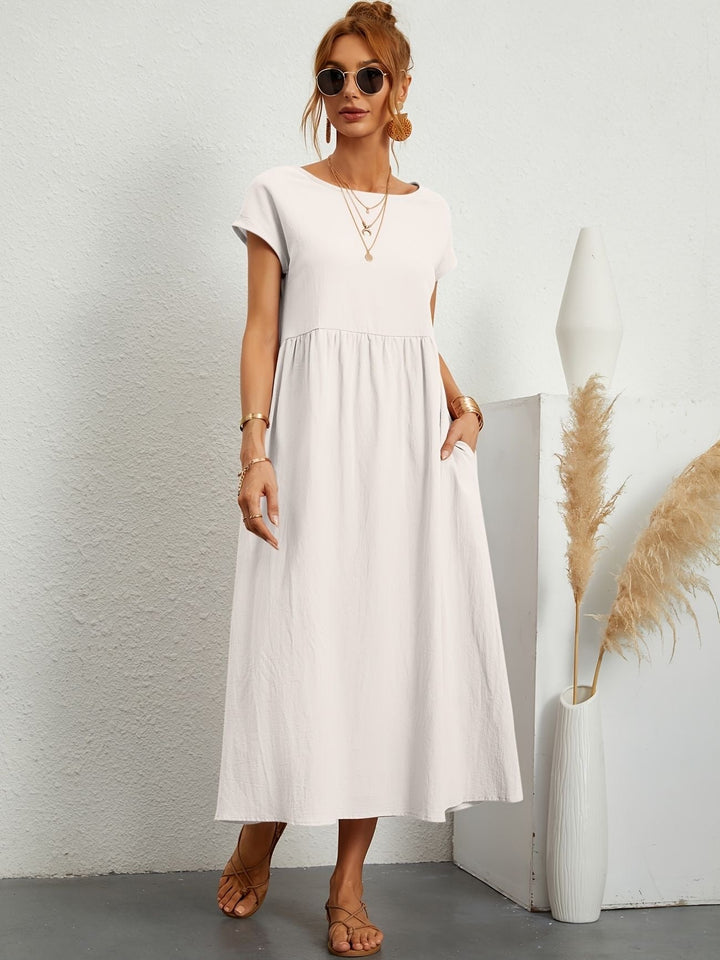 Kimber - Robe Midi Décontractée à Col Rond