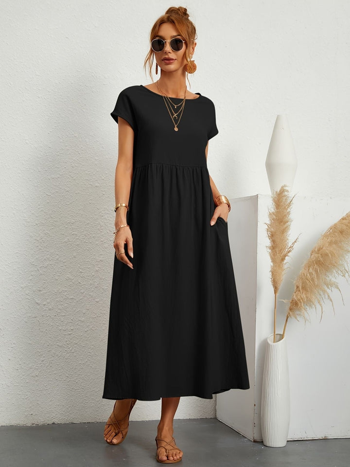 Kimber - Robe Midi Décontractée à Col Rond