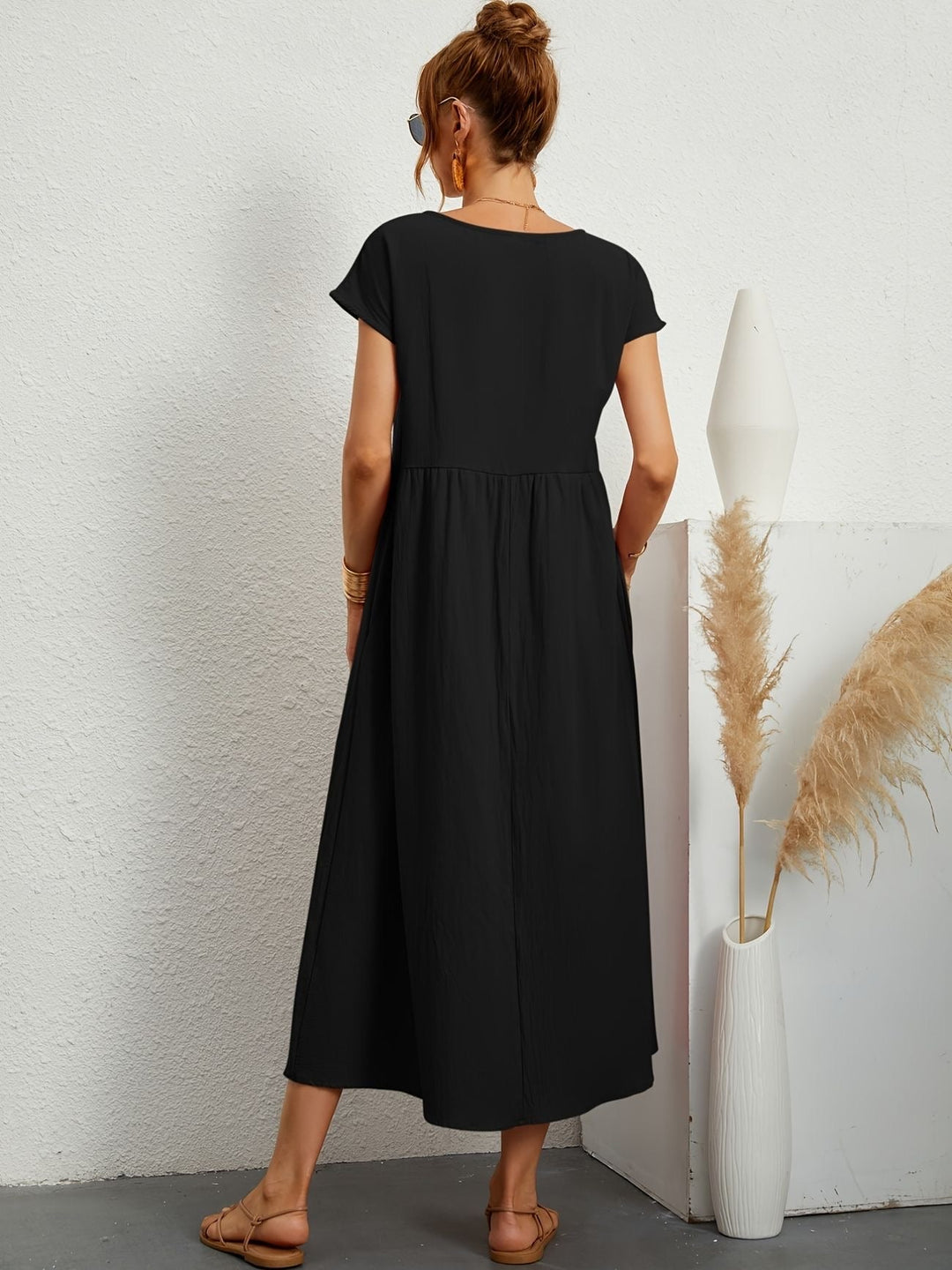 Kimber - Robe Midi Décontractée à Col Rond