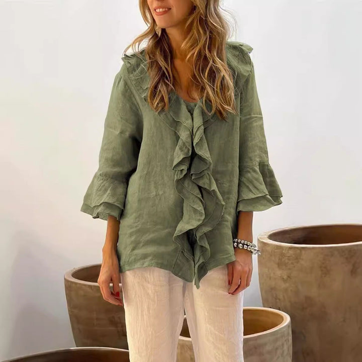 Cherry™ - Élégante Blouse à Volants