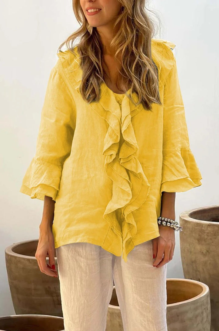 Cherry™ - Élégante Blouse à Volants