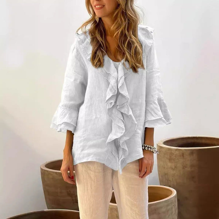 Cherry™ - Élégante Blouse à Volants