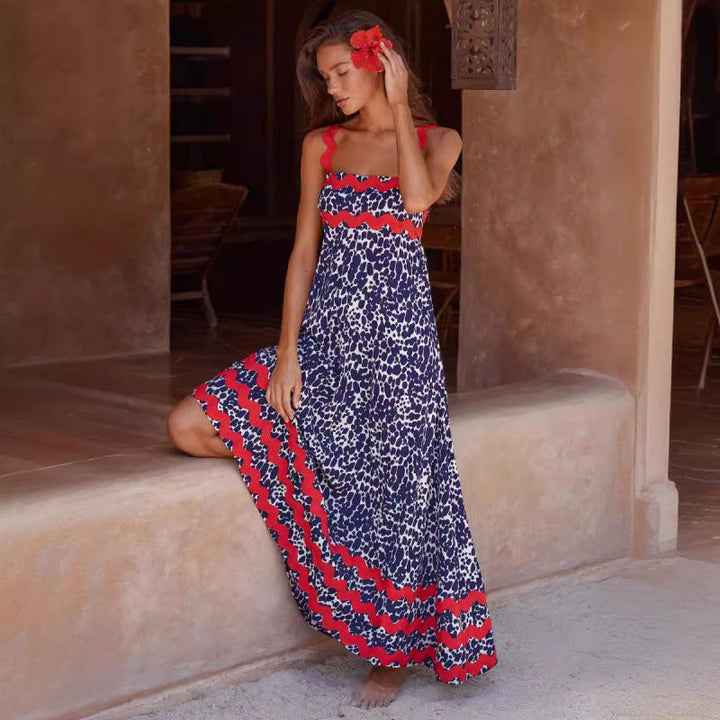Wrenley - Robe Maxi Boho à Encolure Échancrée