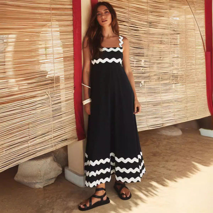 Wrenley - Robe Maxi Boho à Encolure Échancrée