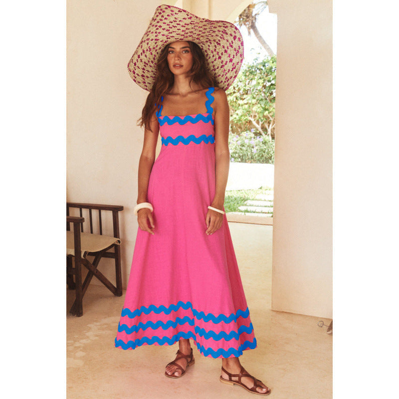 Wrenley - Robe Maxi Boho à Encolure Échancrée