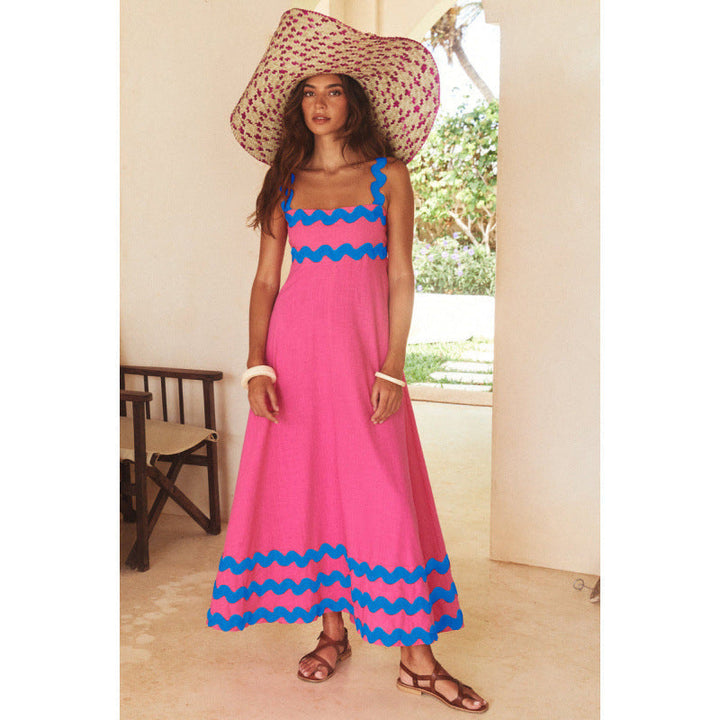 Wrenley - Robe Maxi Boho à Encolure Échancrée