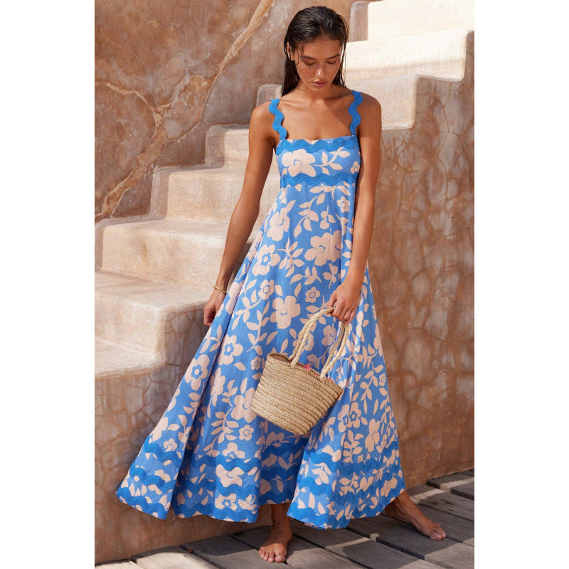 Wrenley - Robe Maxi Boho à Encolure Échancrée