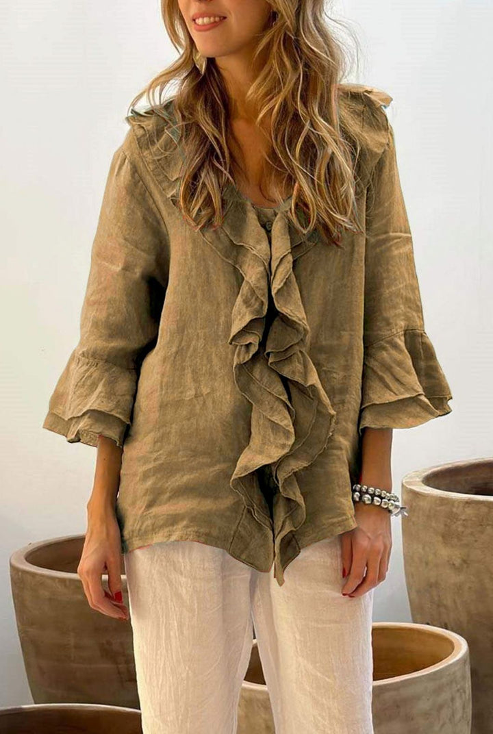 Cherry™ - Élégante Blouse à Volants