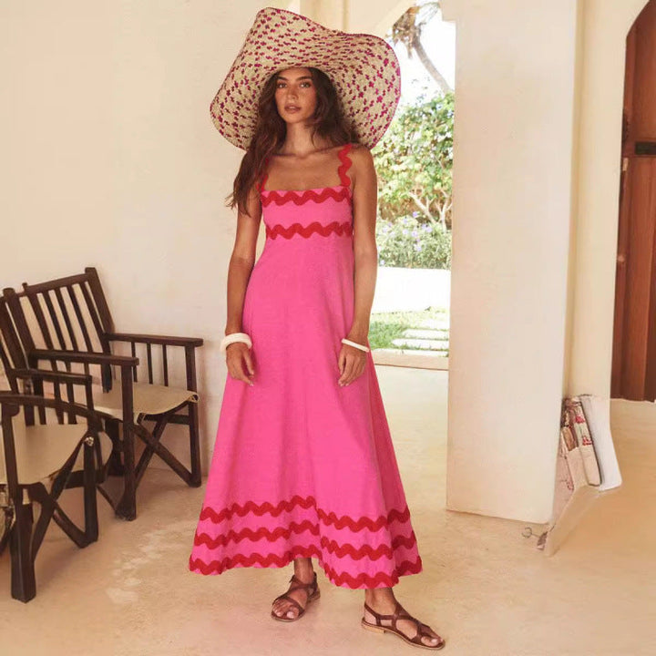 Wrenley - Robe Maxi Boho à Encolure Échancrée
