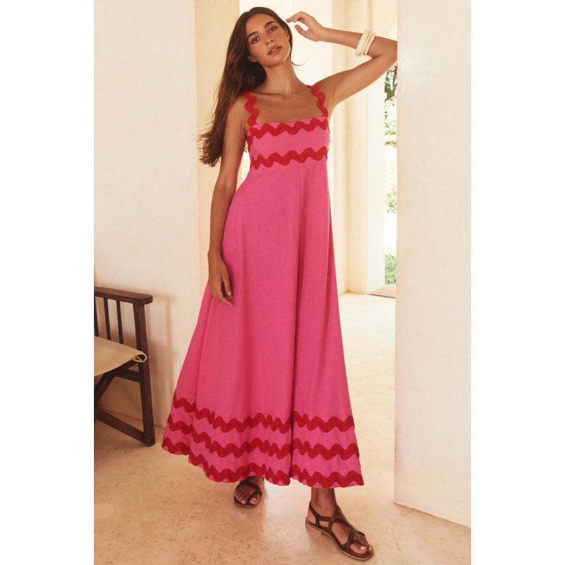 Wrenley - Robe Maxi Boho à Encolure Échancrée