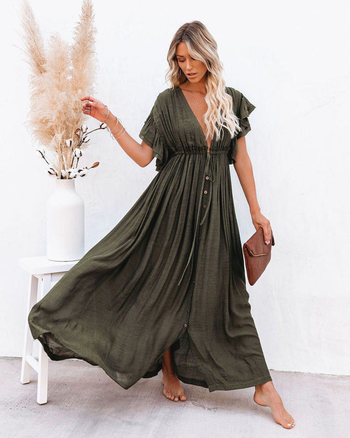 Audra - Kimono de Plage Boho avec Col en V