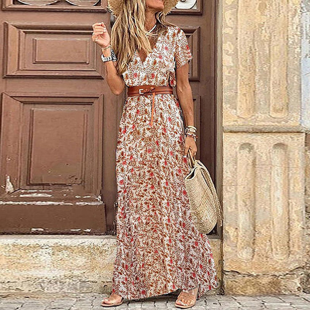 Jazzara - Robe Midi Vintage à Col V avec Ceinture" can be rewritten as:

"Jazzara - Robe Midi Vintage à Col en V avec Ceinture