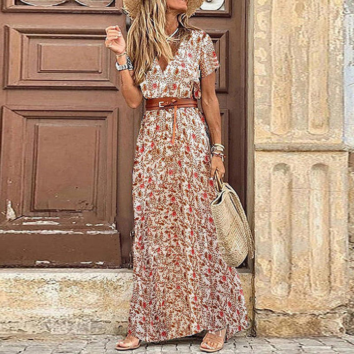 Jazzara - Robe Midi Vintage à Col V avec Ceinture" can be rewritten as:

"Jazzara - Robe Midi Vintage à Col en V avec Ceinture